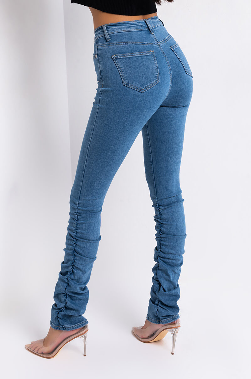 ANITTA STACKED HIGH WAISTED SKINNY JEANS