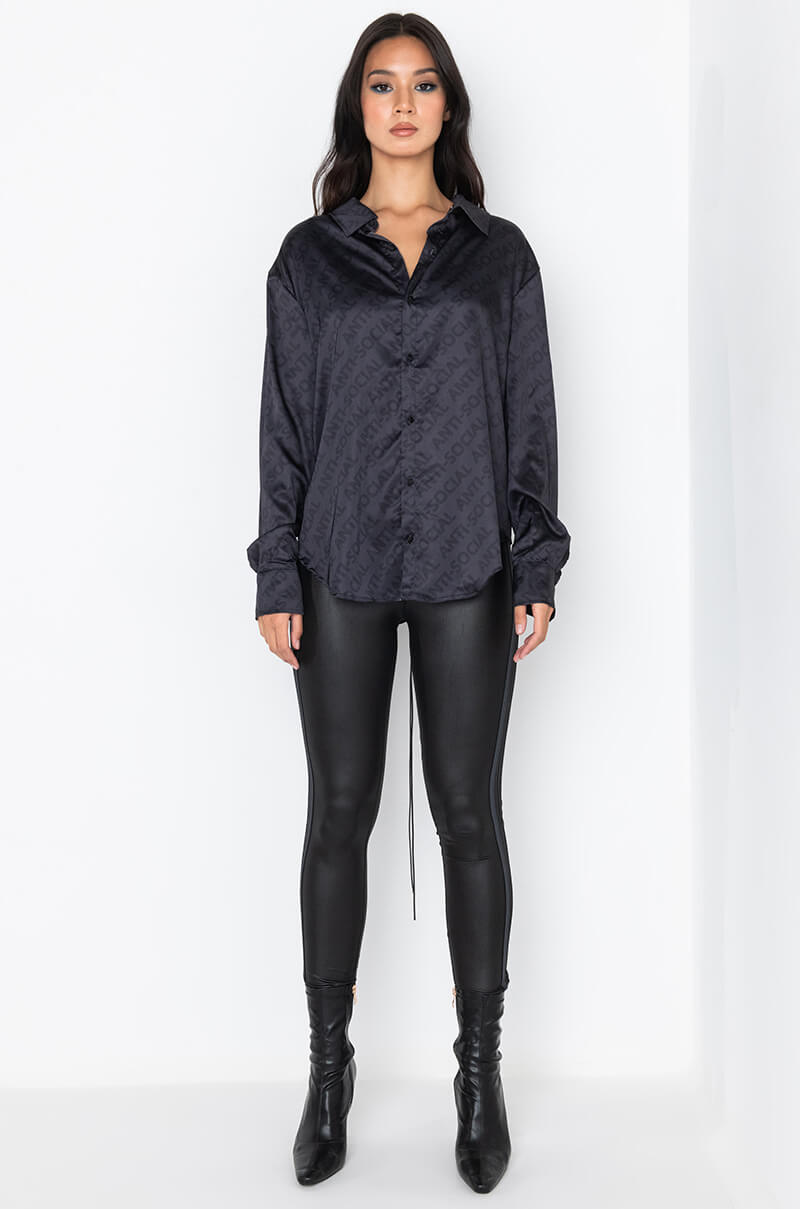 ANTI-SOCIAL SATIN TOP