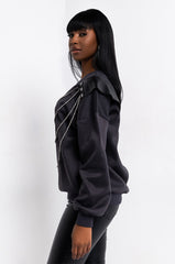 ARLO CHAIN DETAIL SWEATSHIRT