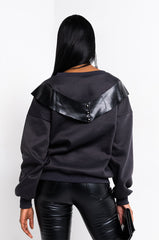 ARLO CHAIN DETAIL SWEATSHIRT