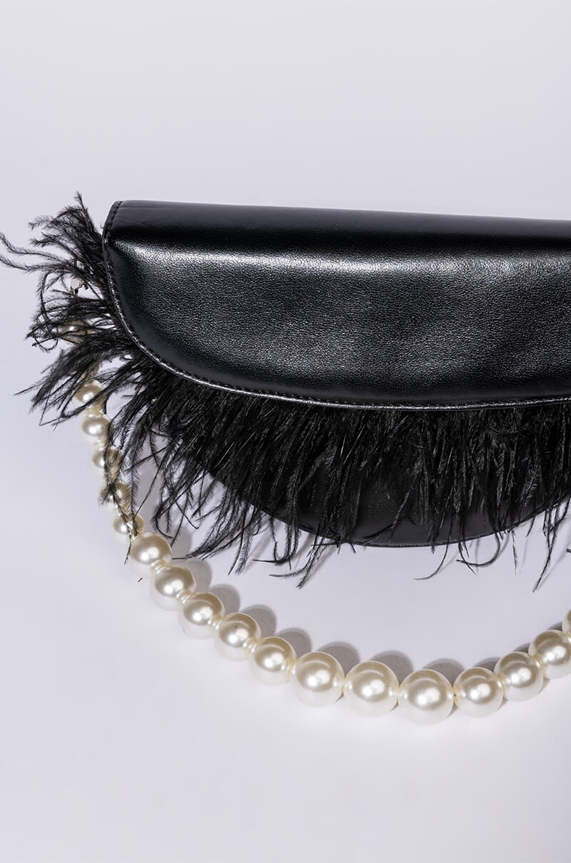 AS IF FEATHER PURSE