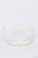 AS IF FEATHER PURSE