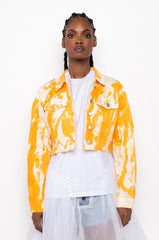AS IF ORANGE TIE DYE DENIM JACKET