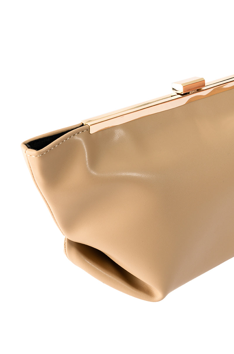 ATHENS FAUX LEATHER CLUTCH
