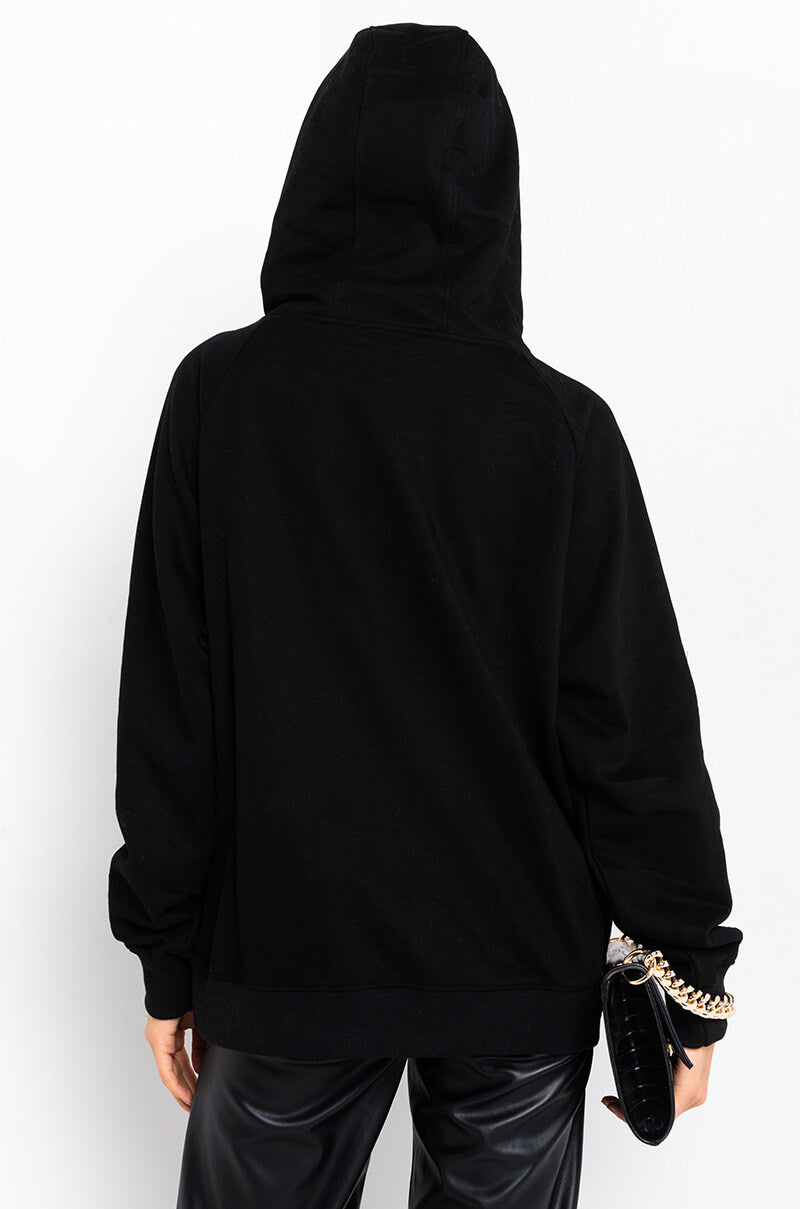 AXEL CHAIN DETAIL SWEATSHIRT BLACK