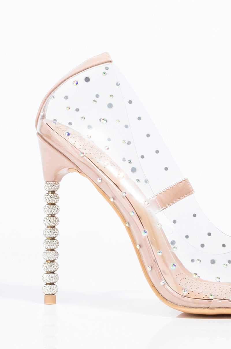 AZALEA WANG TIME IS MONEY STILETTO PUMP IN NUDE