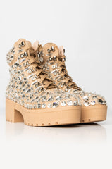 AZALEA WANG TRYNA FIX ME FLATFORM BOOTIE IN NUDE