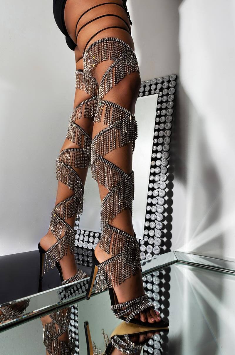 AZALEA WANG TURN ME ON WITH A JUST A TOUCH DIAMOND SANDAL