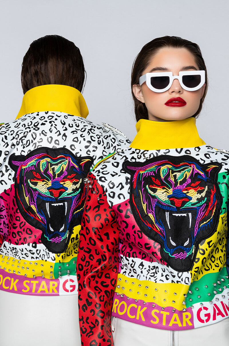 AZALEA WANG WONKA COLORS MOTO JACKET