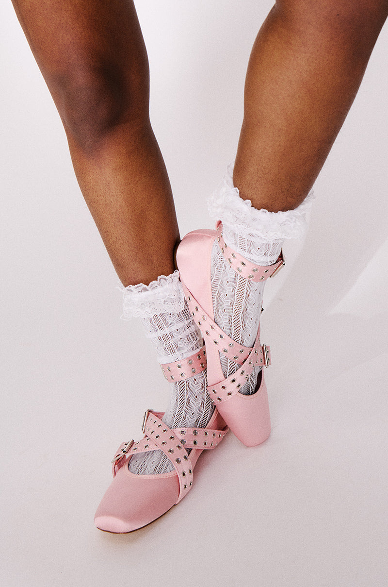 AZALEA WANG XANDRA PINK BALLET FLAT