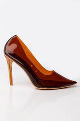 AZALEA WANG YOU NEED ME STILETTO PUMP IN CHOCOLATE