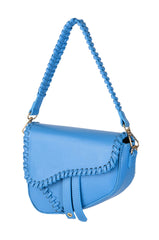 AZURE CROSS STITCH PU PURSE
