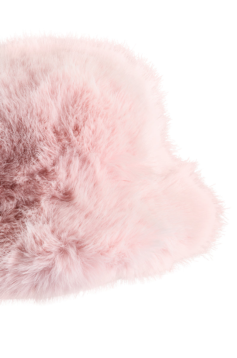 BABY IT'S COLD OUTSIDE FAUX FUR BUCKET HAT