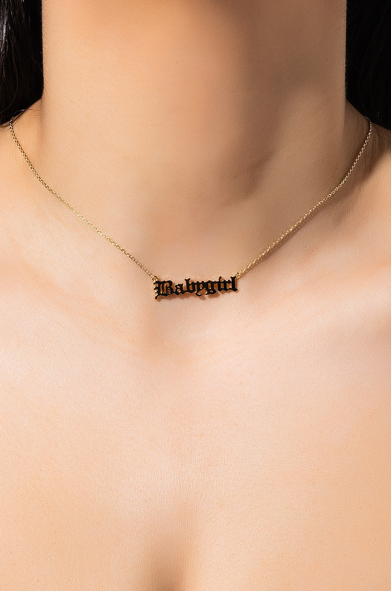 BABYGIRL MID NECKLACE GOLD