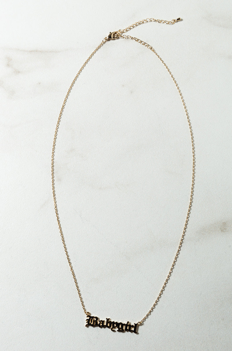 BABYGIRL MID NECKLACE GOLD