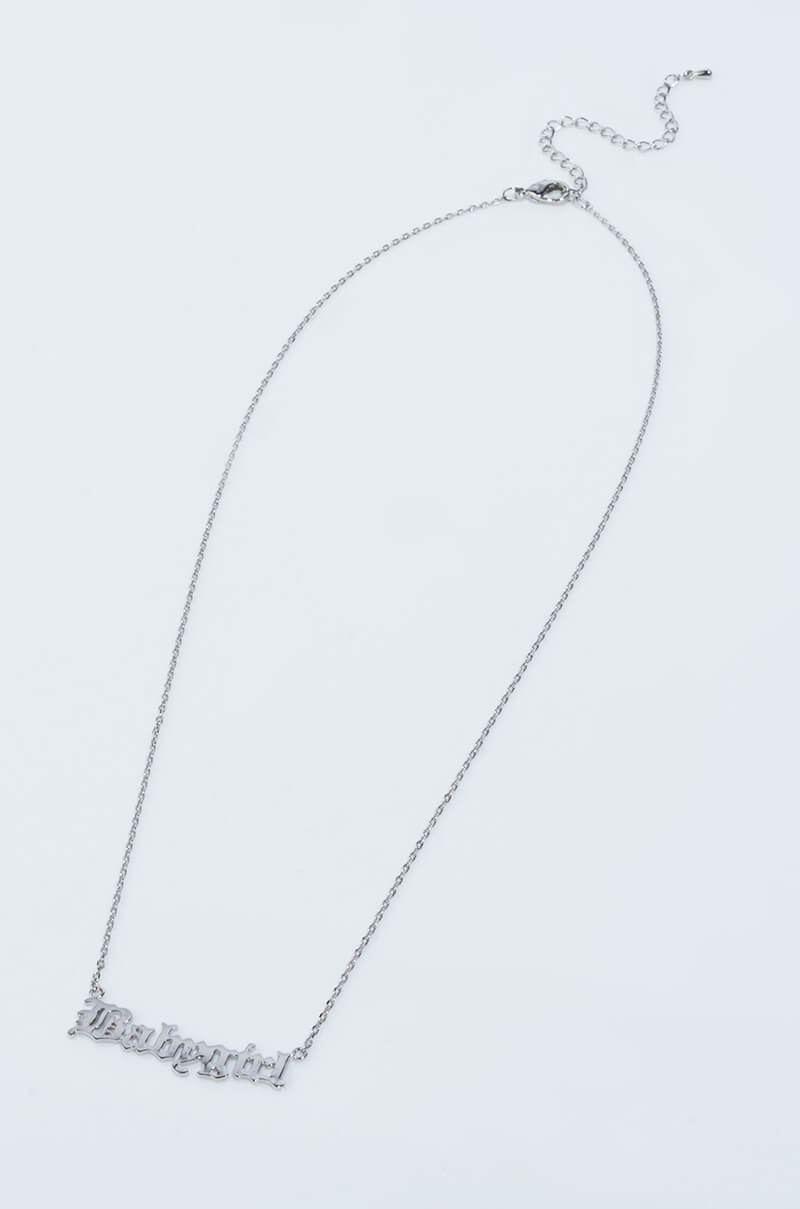 BABYGIRL MID NECKLACE SILVER