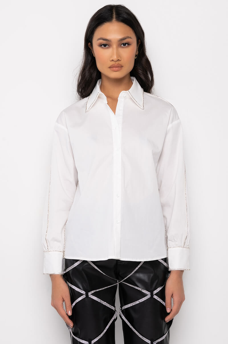 BACK 2 BUSINESS EMBELLISHED BUTTON DOWN