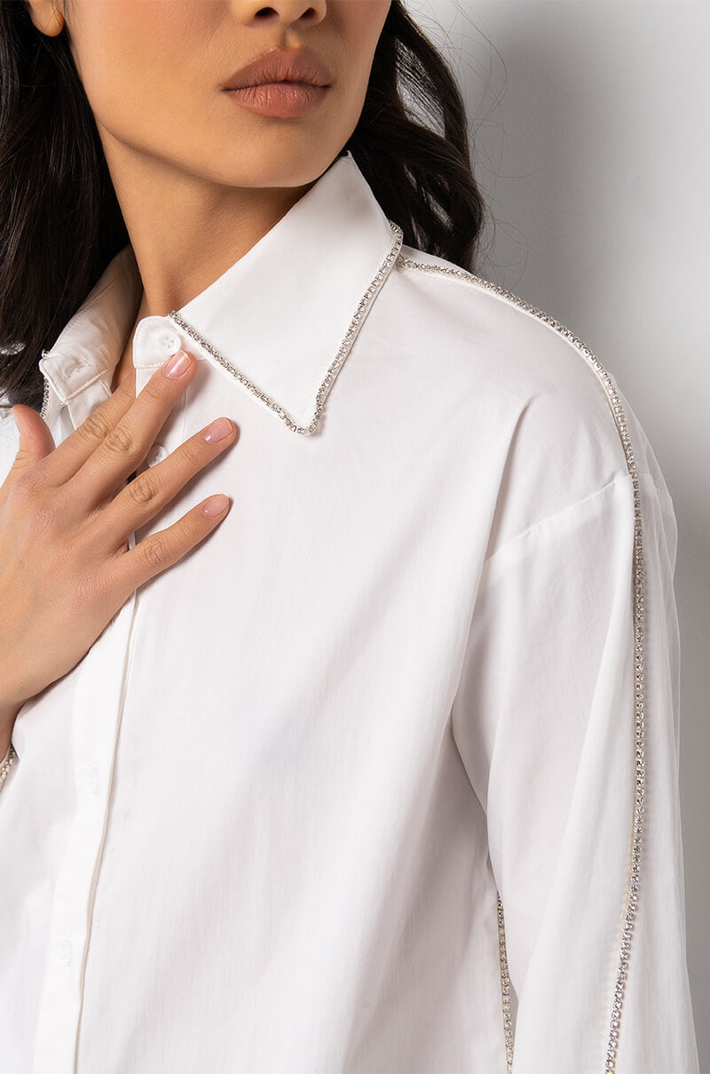 BACK 2 BUSINESS EMBELLISHED BUTTON DOWN