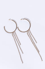 BACK ON SCENE RHINESTONE HOOPS