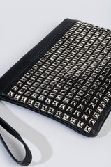 BAD ROMANCE STUDDED CLUTCH