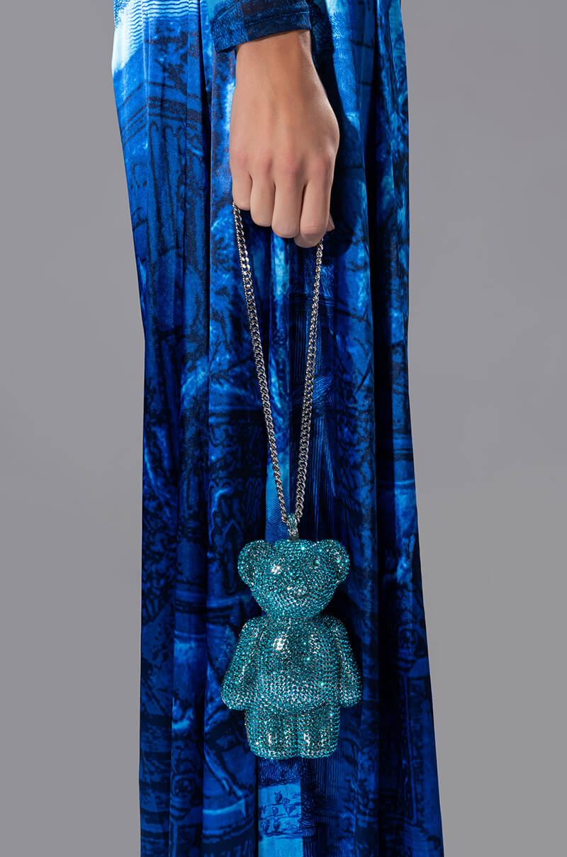 BEARRY CUTE RHINESTONE CLUTCH