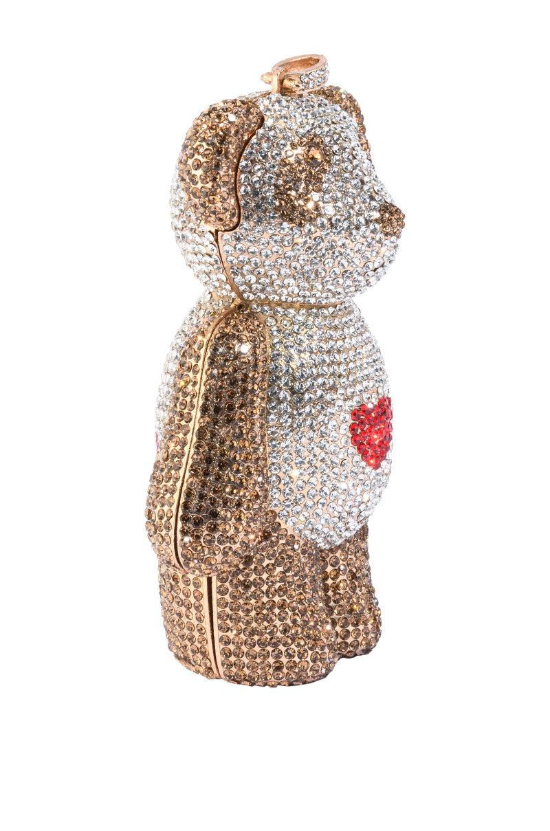 BEARRY CUTE RHINESTONE CLUTCH