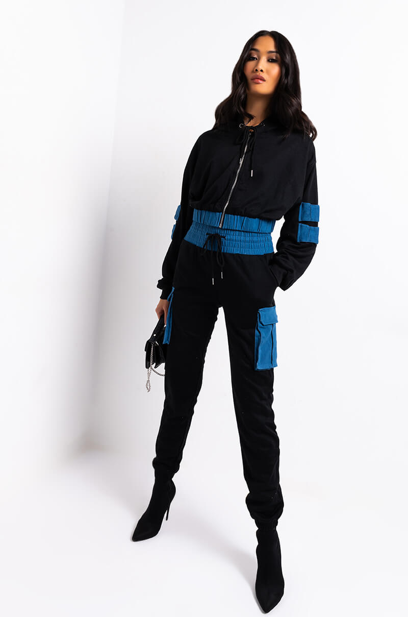 BEATRIX DENIM DETAIL SWEATSHIRT