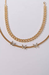 BEAUTIFUL WINGS GOLD CHOKER NECKLACE SET