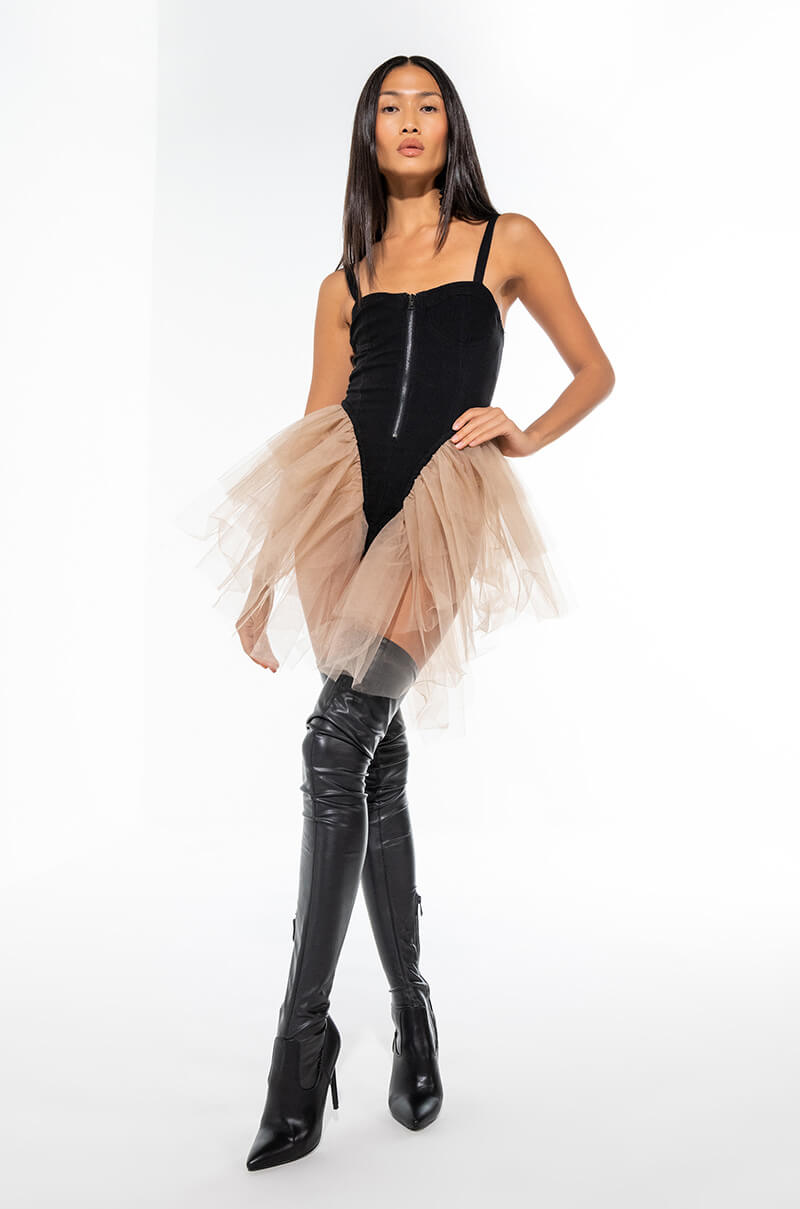 BEEN THAT GIRL TULLE MINI DRESS