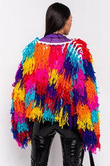 BEFORE I LOVE U FRINGE CARDIGAN MULTI