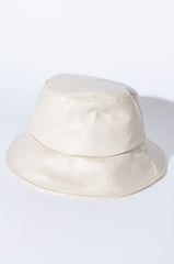 BELLA FAUX LEATHER BUCKET HAT