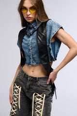 BELLA PU FRINGE HARNESS