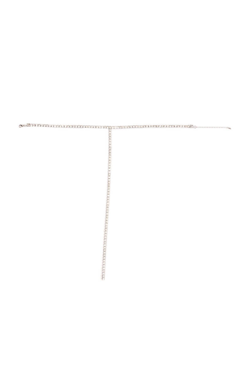 BELLE OF THE BALL RHINESTONE LARIAT NECKLACE
