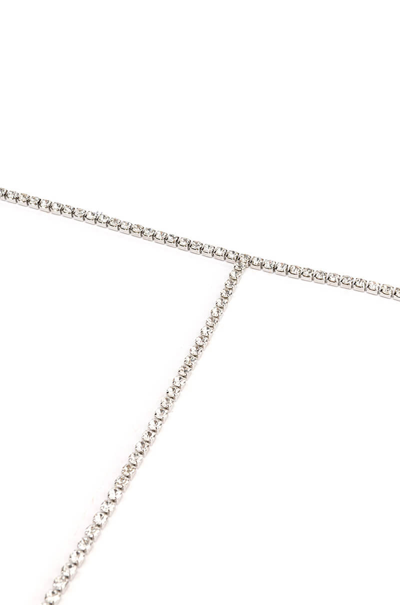 BELLE OF THE BALL RHINESTONE LARIAT NECKLACE