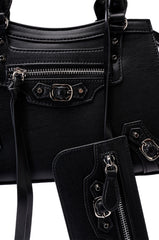 BERNADETTA STRAPPY BLACK BAG