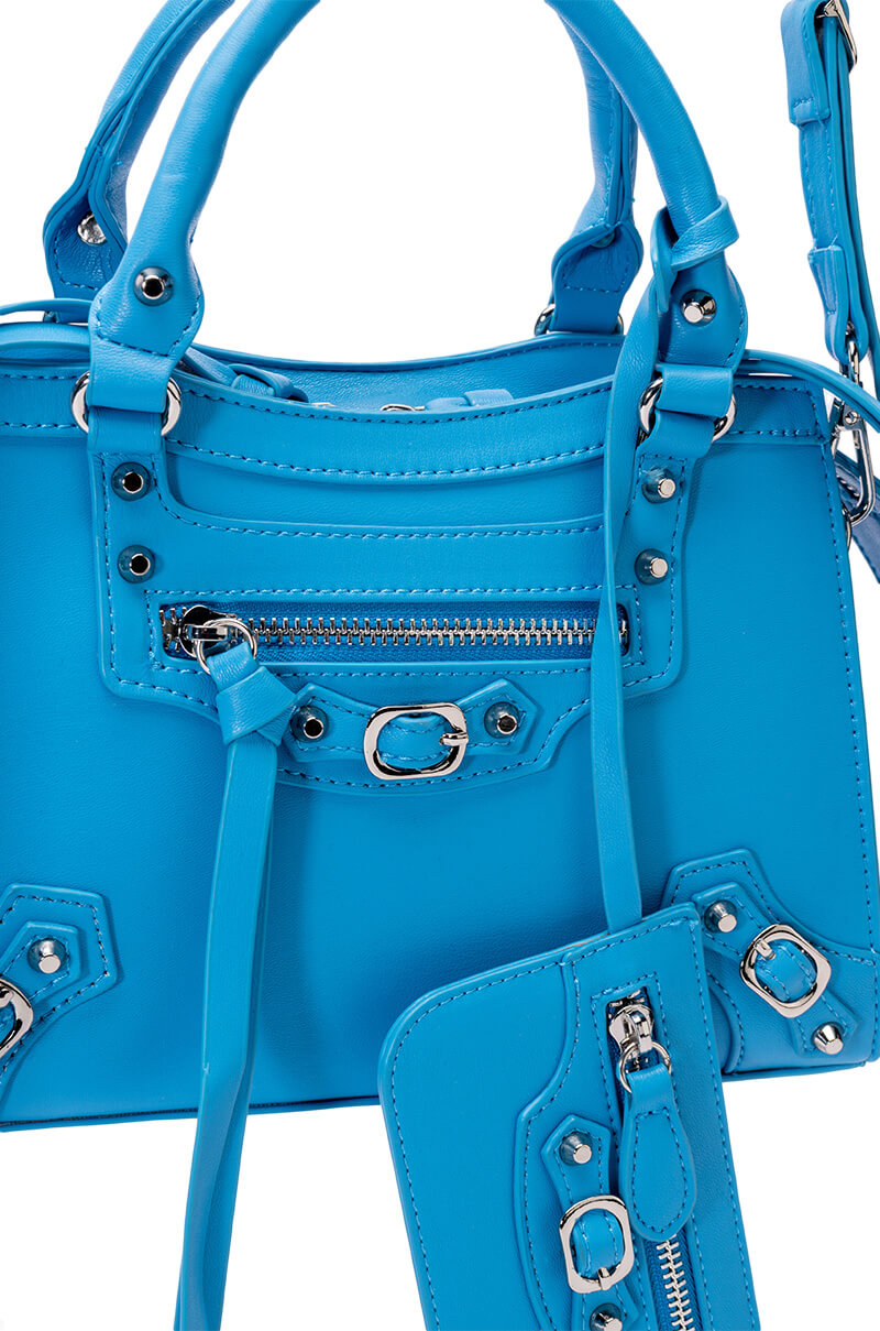 BERNADETTA STRAPPY BLUE BAG