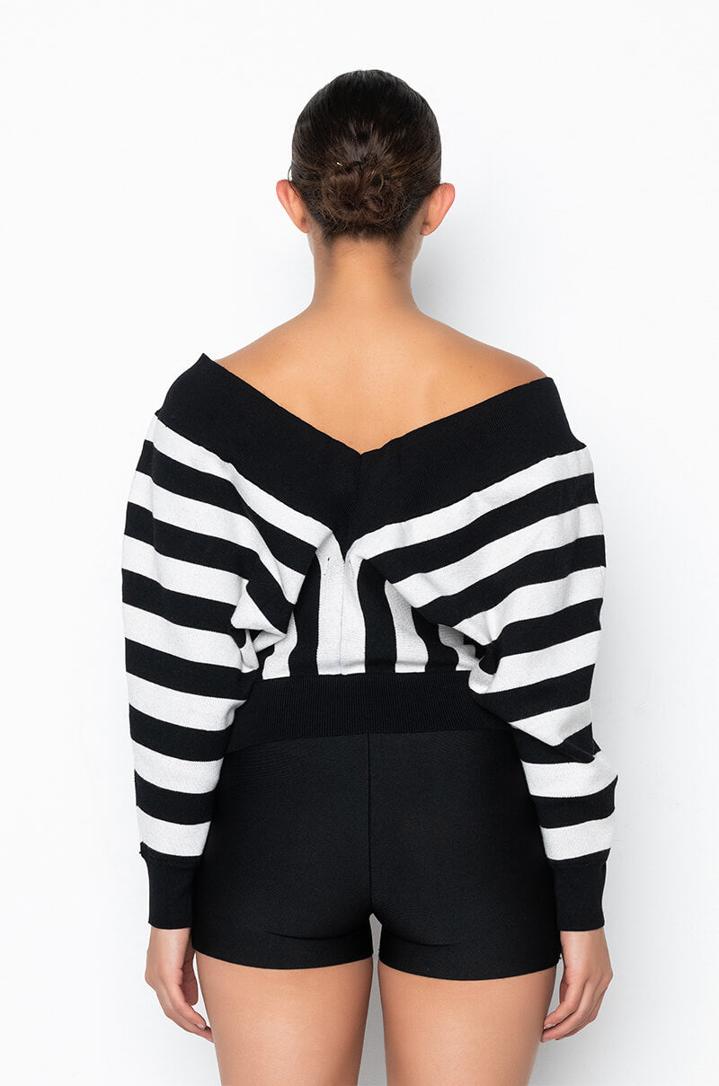 BIANCA V NECK DOLMAN SLEEVE SWEATER