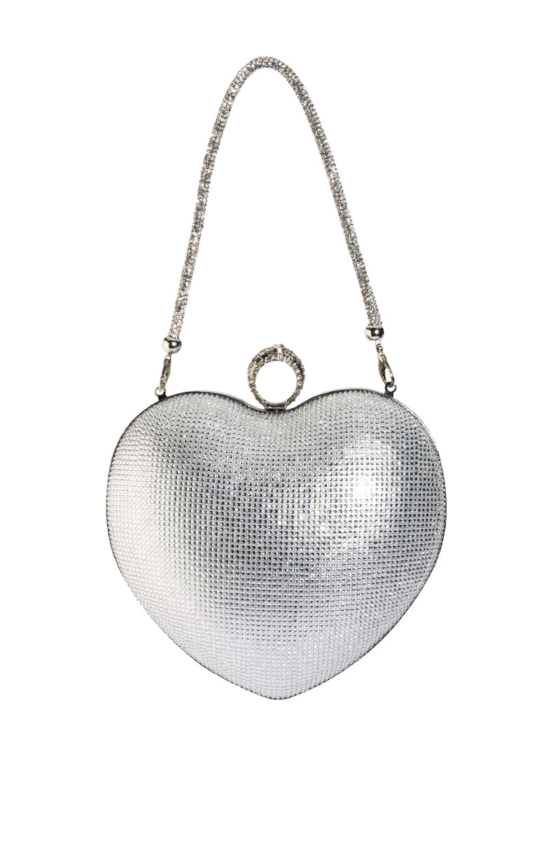 BIG OL HEART RHINESTONE CLUTCH