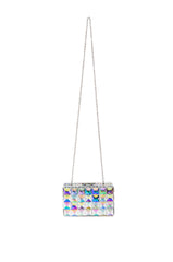 BIG SPENDER CRYSTALIZED BOX CLUTCH