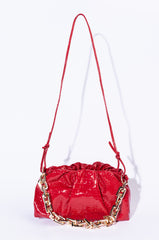 BINDI CROC RED BAGUETTE BAG