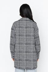 BING PLAID LONG JACKET TRENCH