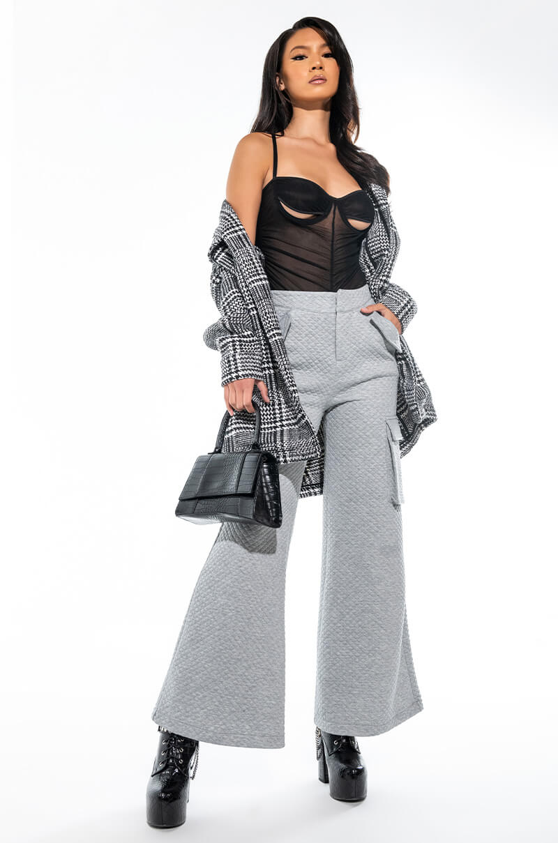 BING PLAID LONG JACKET TRENCH