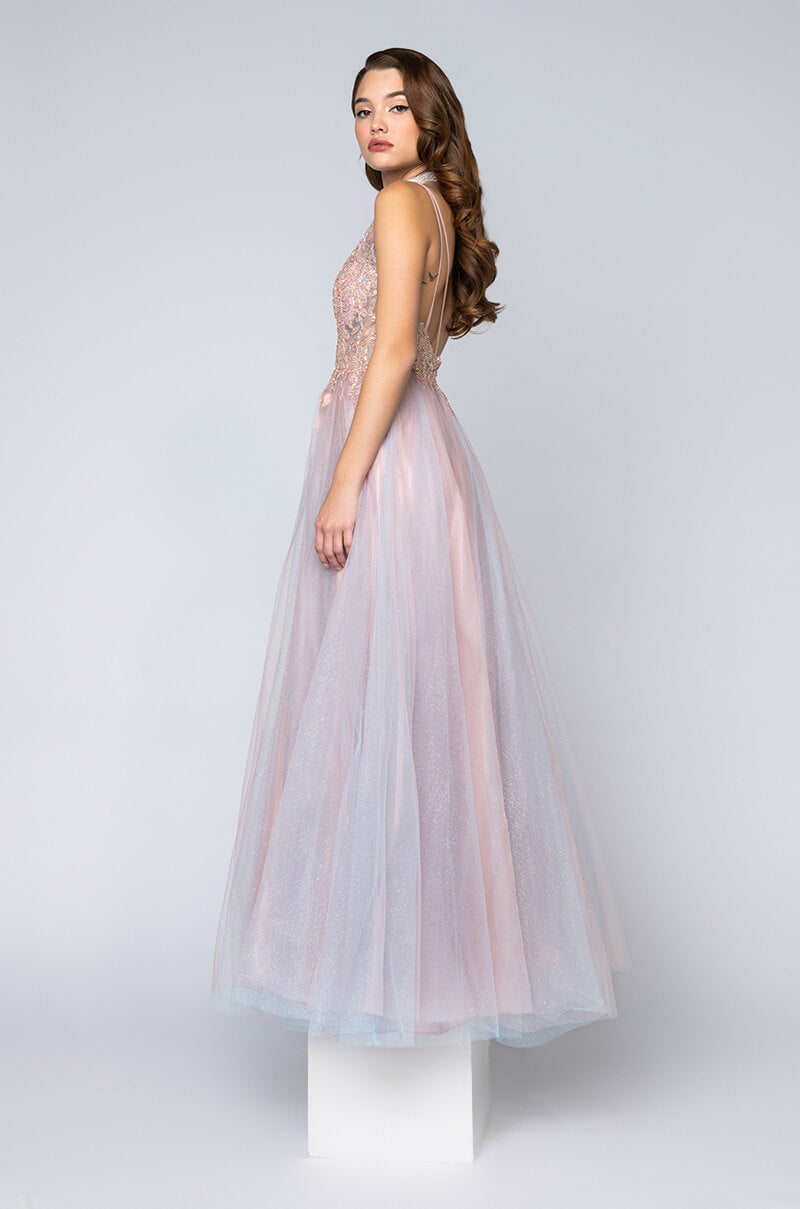 BLACK LABEL OVER ALL OF IT TULLE MAXI GOWN