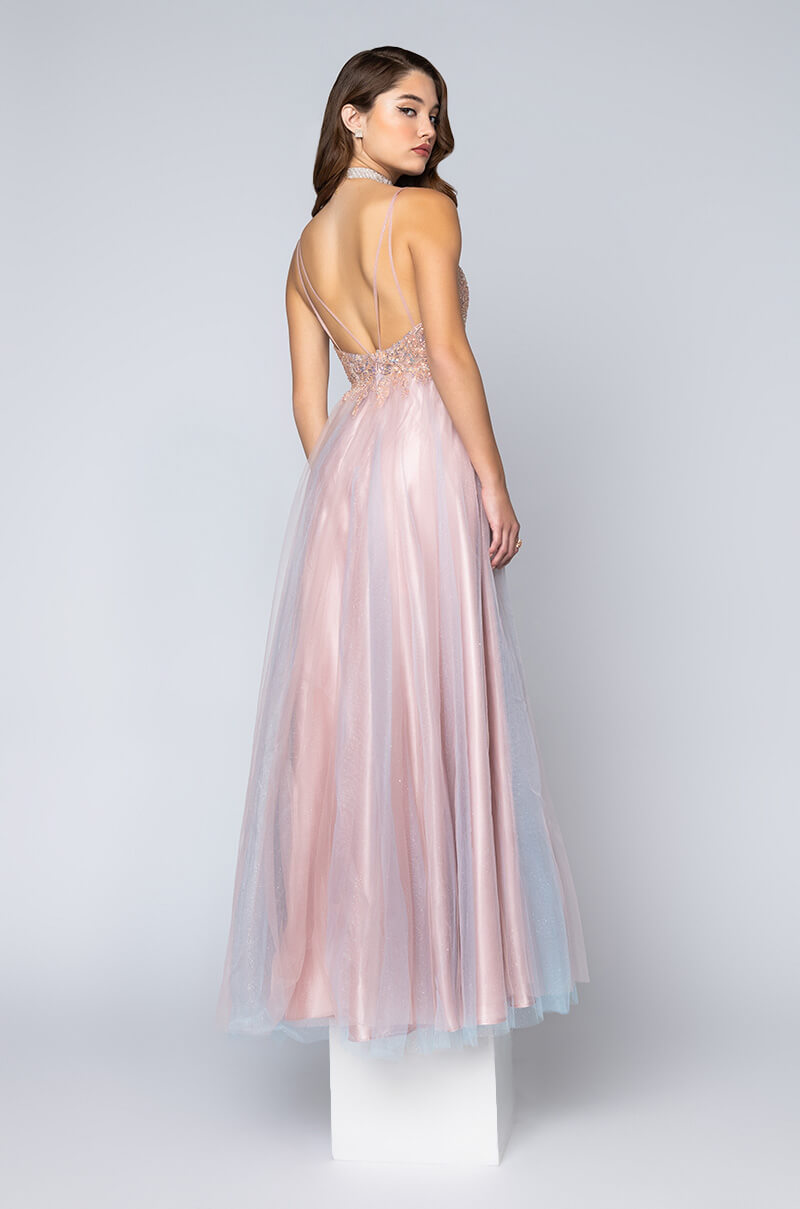 BLACK LABEL OVER ALL OF IT TULLE MAXI GOWN
