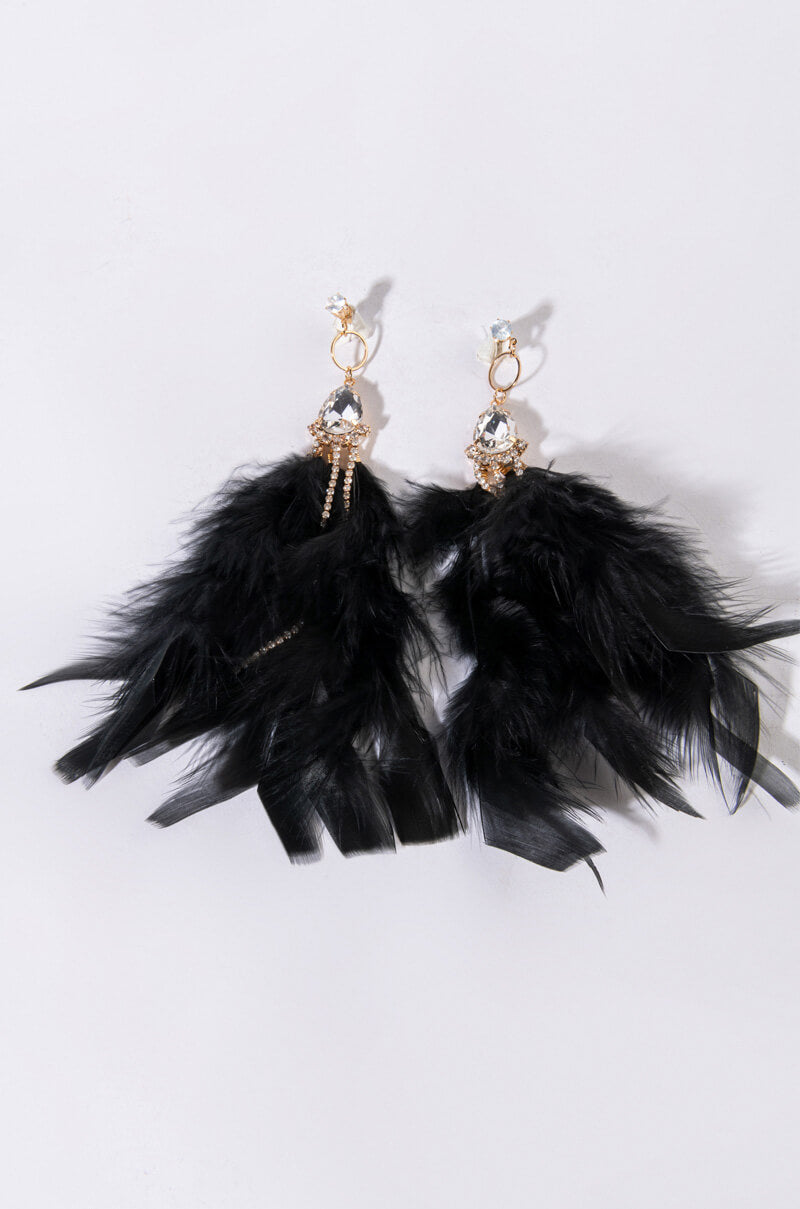 BLACK SWAN DANGLE EARRING