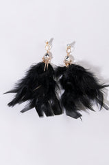 BLACK SWAN DANGLE EARRING