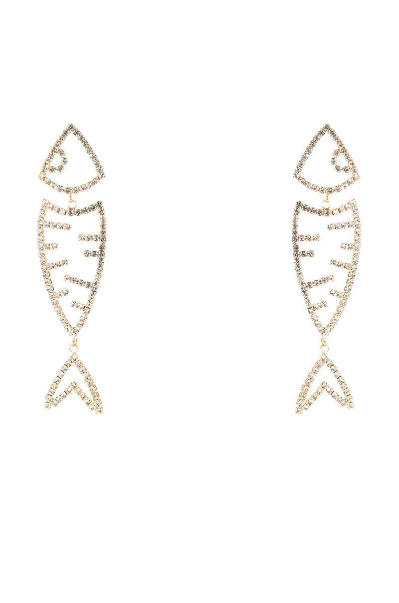 BLING FISHIN EARRING IN GOLD
