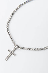 BLING STONE CROSS NECKLACE