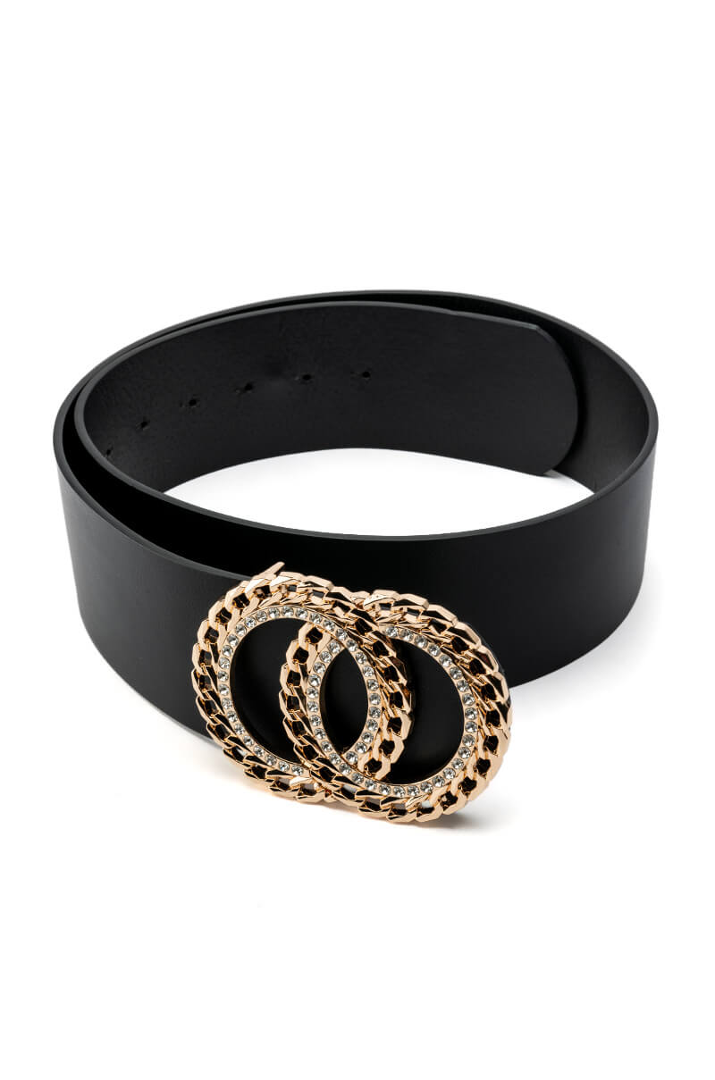 BLINGED OUT PU BELT