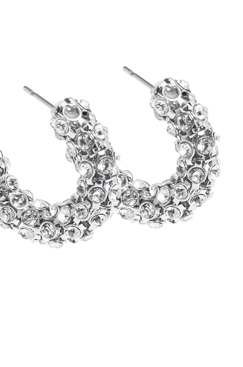 BLINGIN HOOP IN SILVER